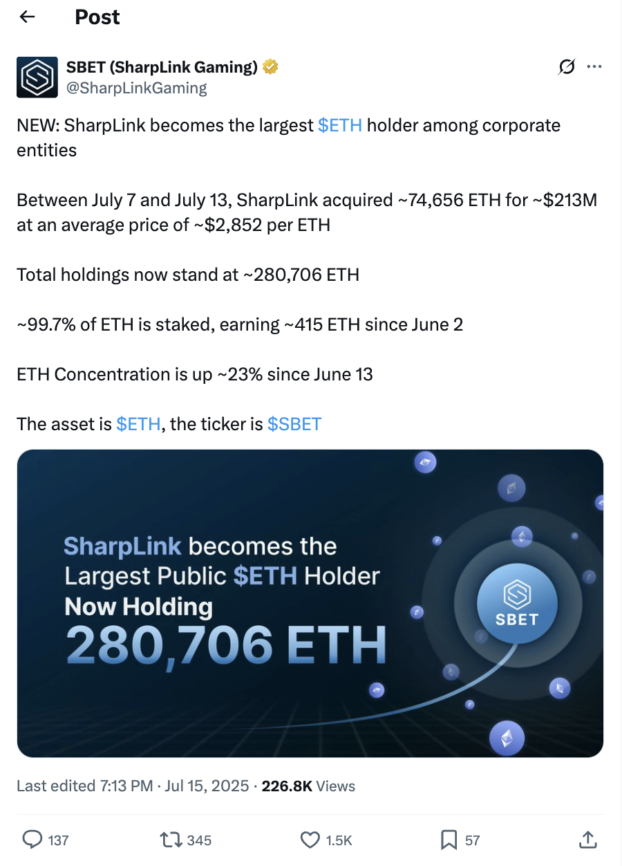 Thông báo Twitter của Sharplink.png