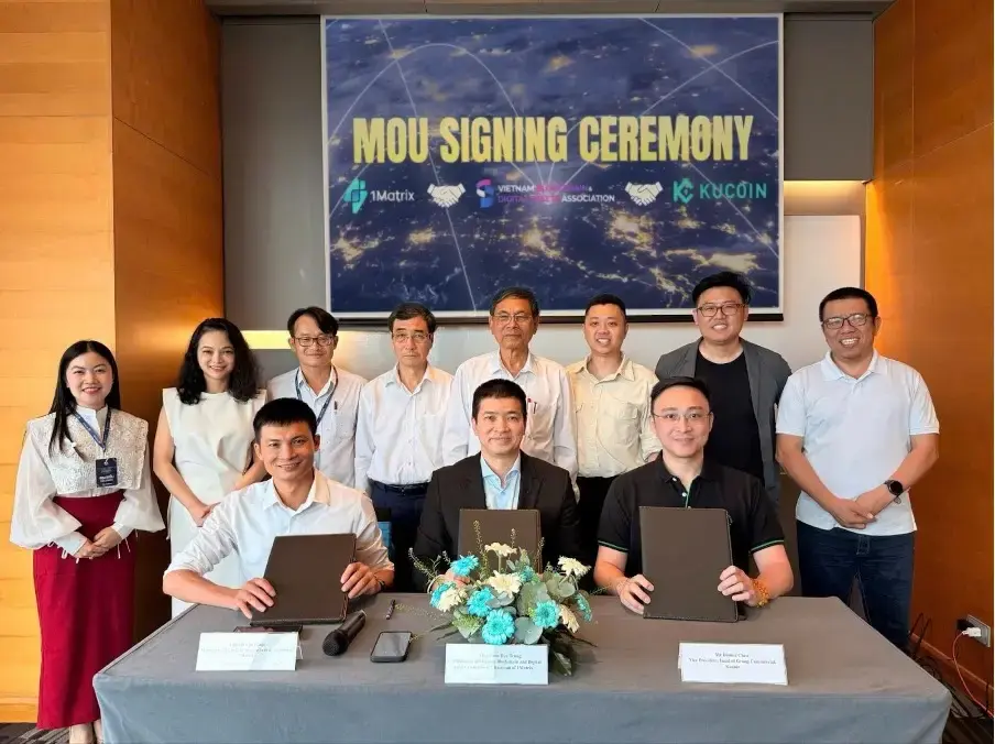 Hợp tác MOU giữa Kucoin  VBA 1Matrix